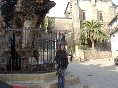 Plaza en Torre de Don Miguel en Sierra de Gata, Cáceres, Extremadura. 