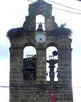 Torre de la Iglesia en el Casco Antiguo de Cilleros, en Sierra de Gata, Cáceres, Extremadura